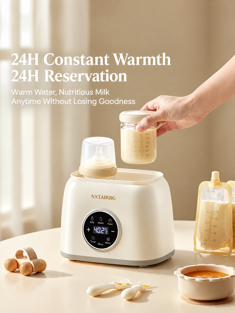 Electric Baby Bottle Warmer with Temperature Control, Countertop Breast Milk & Formula Warmer with Digital Display