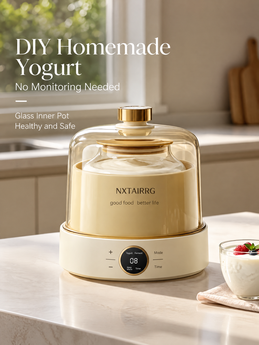 Compact Electric Yogurt Maker, Countertop Yogurt Machine for Homemade Plain Yogurt & Breakfast Bowls