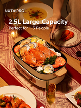 Compact Electric Cooking Pot, Adjustable-Heat Countertop Cooker for Hot Pot, Noodles, Soup & Everyday Meals