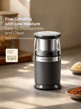 Electric Wet & Dry Grinder, Compact Coffee Bean & Spice Grinder for Herbs, Seeds, Garlic & Small-Batch Pastes